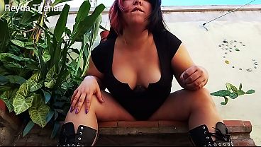 Joi on the terrace, I followed my instructions pajin