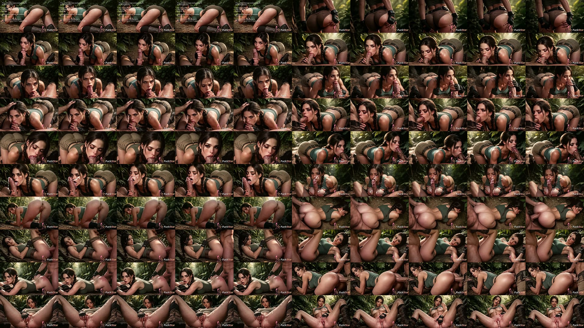 I caught this wild tomb raider Lara Croft in the thick jungle, flipped her on all fours and fucked her juicy ass hard to wild moans [AI] 预览图