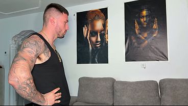 Hard Threesome: DVP for Sexy Tattooed Babe