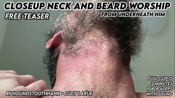 Closeup Neck and Beard Worship From Underneath Him