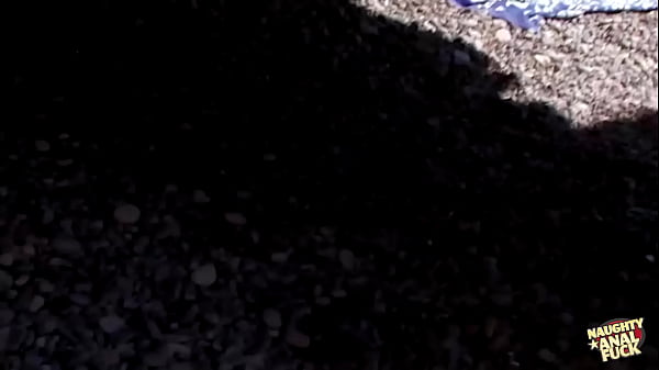 Another girl got her mouth filled with a huge load of cum on the beach