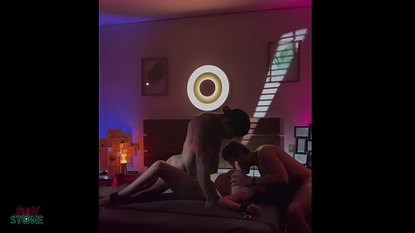 behind the scenes INTERRACIAL HOT WIFE THREESOME AT HOME! TIED UP BLINDFOLDED