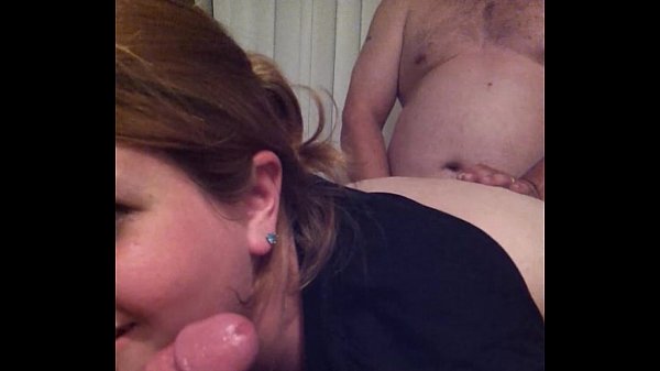 Bbw sucks chub while husband fucks her