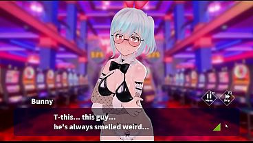 コインプッシー[ハードコアヘンタイゲーム]エピソード1 一晩中クリムパイ妊娠チャレンジで見知らぬ人たちと生で処女を失いました!