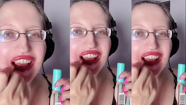 ASMR Chocolate and lipstick