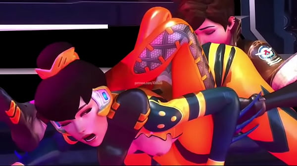 Tracer worshiping Bee D.va's ass