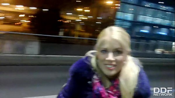 Czech blondie Sweet Cat's POV style blowjob & ball licking debut