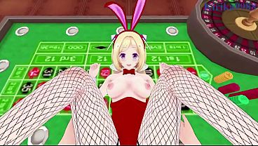 アキ・ローゼンタール（バニーガール）と宇佐田ぺこら（バニーガール）の激しいセックス。 - ホロライブVTuber POVヘンタイ