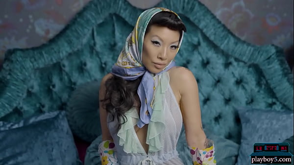 Big boobs Asian MILF Asa Akira solo softcore porn video with a striptease