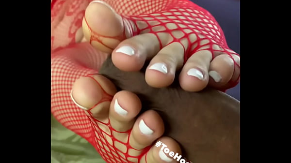 Red Hot Fishnet Footjob $FREE$