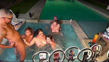Hot Tub Orgy With Syren De Mer, Deliah Grace, Tokyo Leigh, Becca Blair & WCA Productions