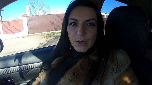 Cheating wife goes fur-coat shopping with her husband's friend. She will suck his cock out-door 221