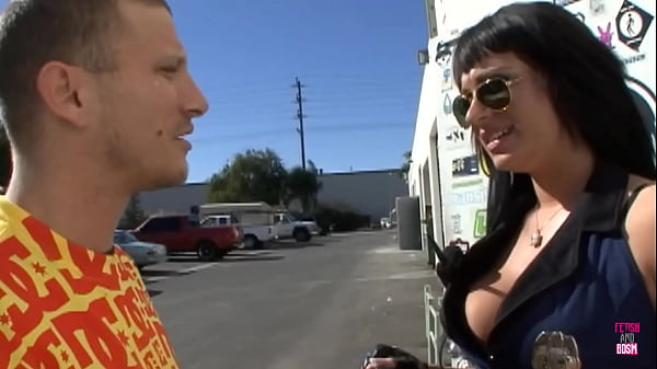 Smoking hot police woman stops a guy so she can fuck him doggy style