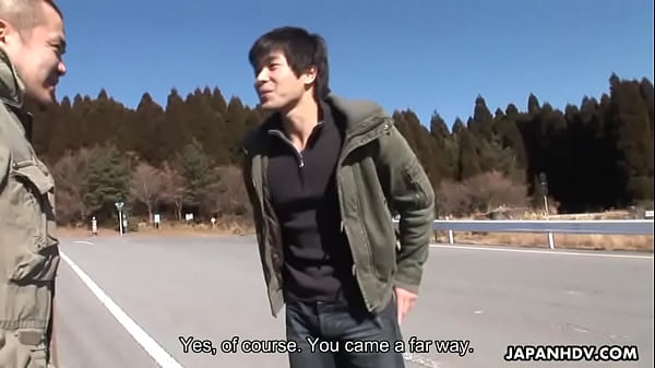 Asian whores sucking the fellas off in a hot spring