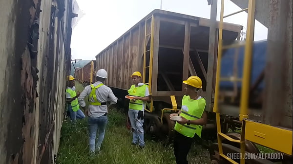 The workers went hard at lunchtime, fucked their passive colleague and gave him lots of milk for dessert. Part I