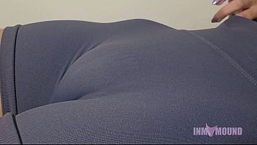 Teen girl films video for her boyfriend showing off her hairy and big pussy mound.