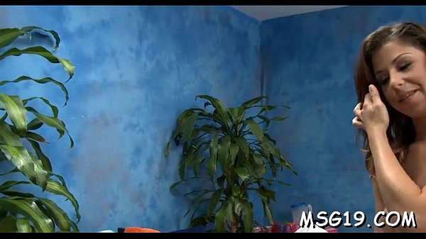 Playgirl screwed on a massage table