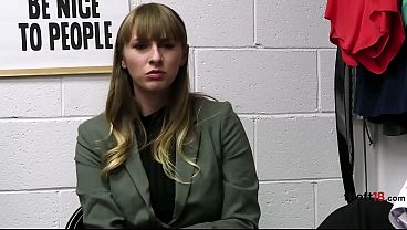 Security Guard Spots Stolen Shoes And Makes Her Strip For A Full Search