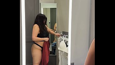 Try On Haul - Thick Big Titty Latina on Dressing Room Cam