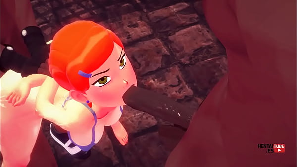 Ben Hentai - Gwen fucked and blowjob in a three...