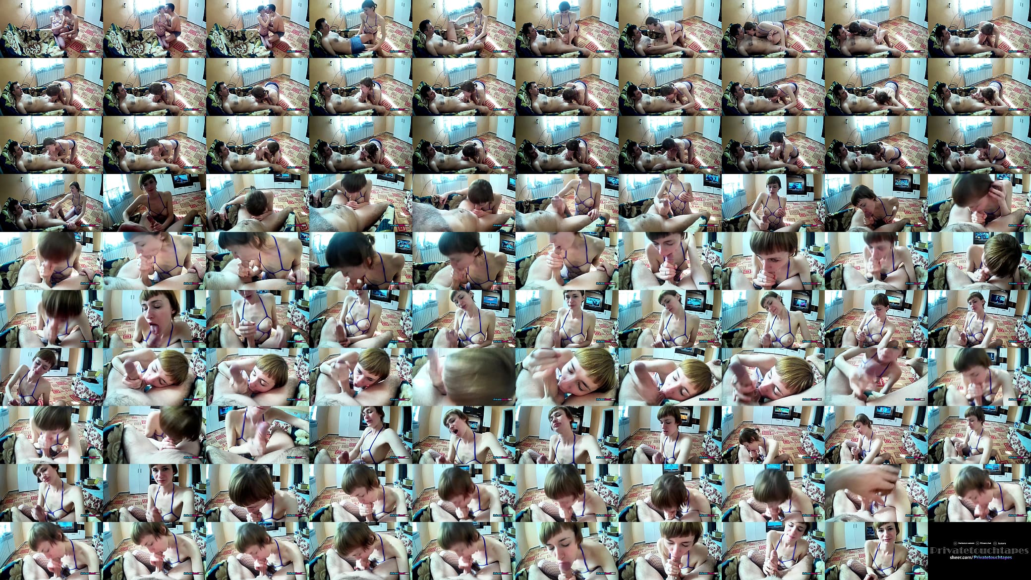 An Early Morning Blowjob by Russian slim girl dressed in fishnet finish cum to mouth 预览图