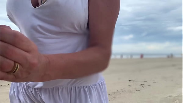 Busty stranger milf made me cum in front of everyone!