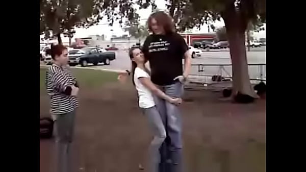 chick lifts big dude