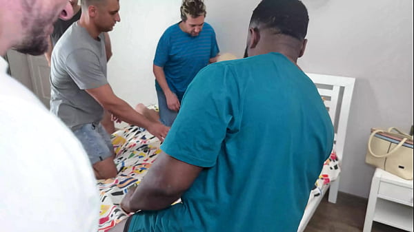 hairy mature gets extreme DP gangbanged