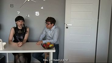 Bratty Wednesday didn't expected a human to have a such enormous cock that will penetrate her till creampie