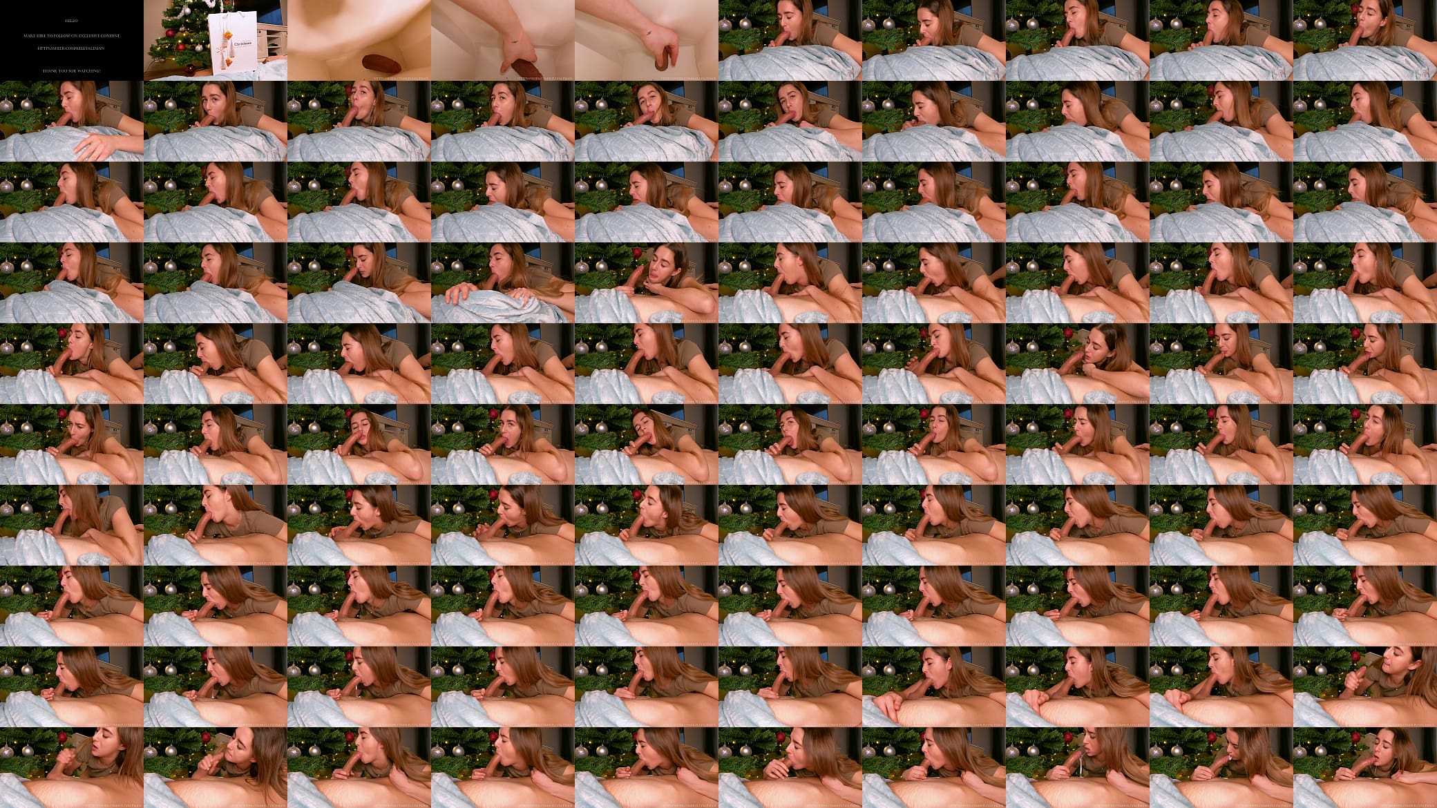 She found big surprise in gift box under the tree. Deep Blowjob With Cum Mouth! 4K 预览图