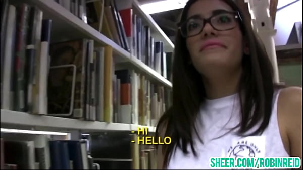 Blowjob in the Library – Nerdy Girl Turns Wild