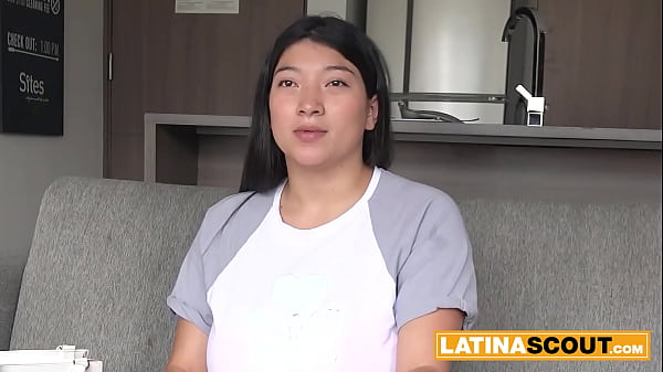 MASSIVE TITS Latina Slut Hardcore Throat Fucked In Homemade Casting