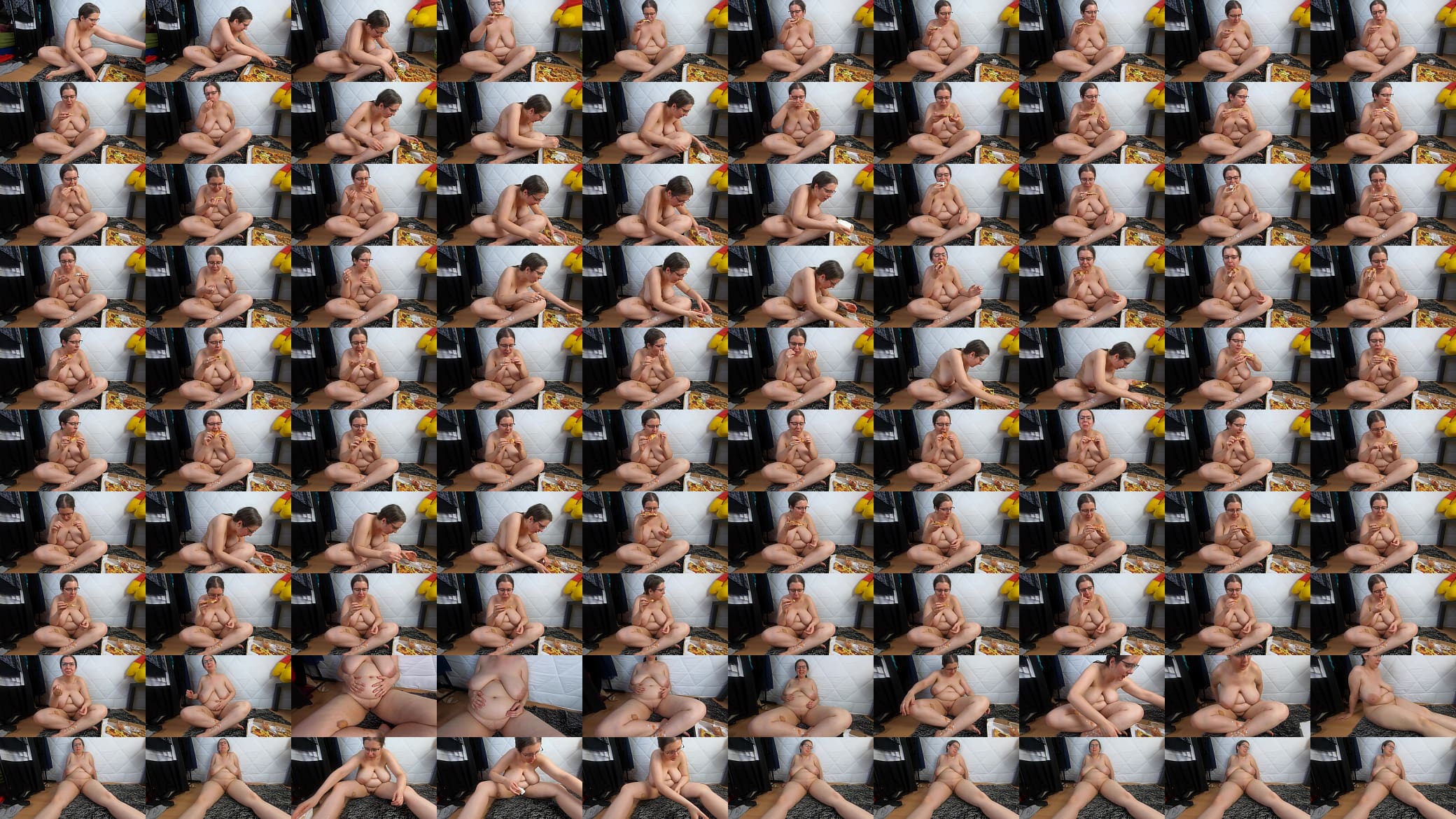 Naked pizza eating 预览图