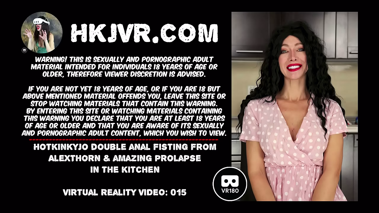 Hotkinkyjo double anal fisting from AlexThorn &amp_ amazing prolapse in the kitchen