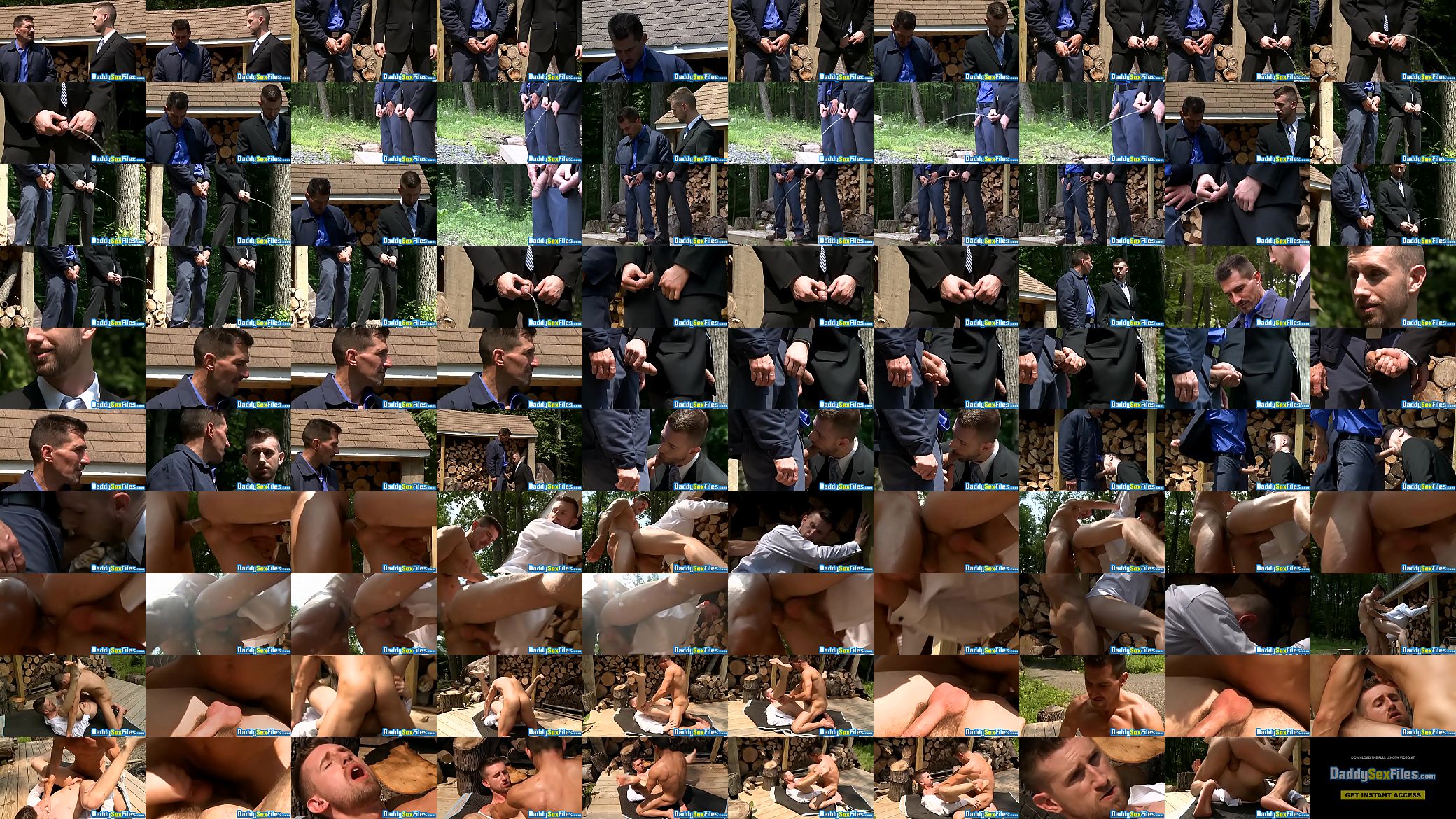 Mature hunk seduces y. gay and analfucks him outdoors 预览图