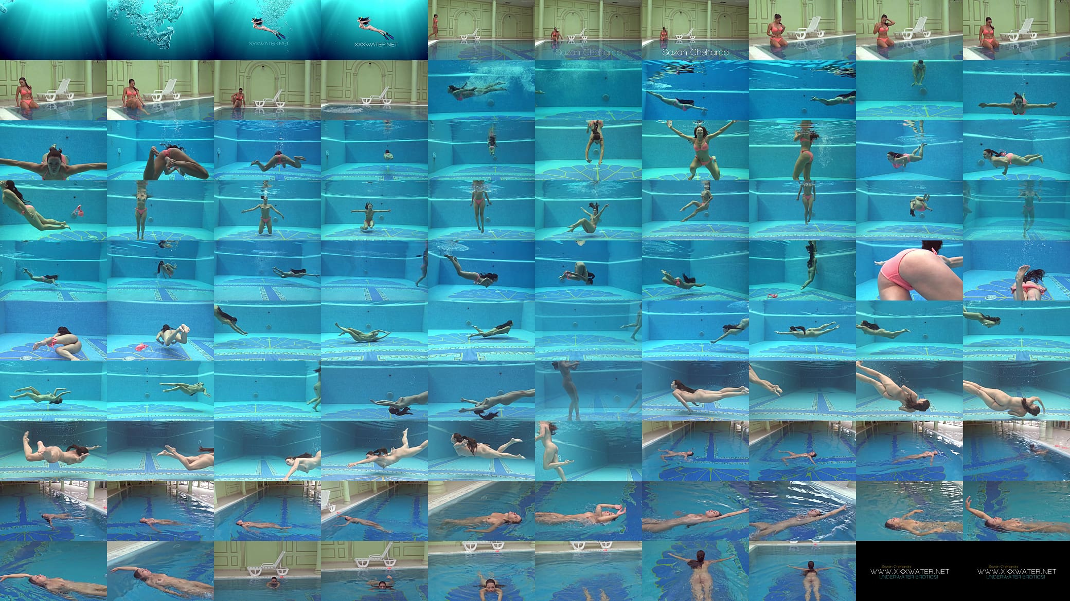 Sazan Cheharda on and underwater naked swimming 预览图
