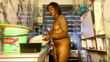 Morning Golden Shower After Doing The Dishes