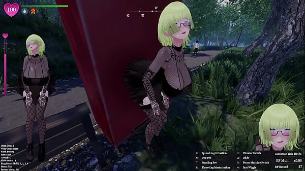 Download Video - &lbrack;Hentai Game&rsqb;&lbrack;3D&rsqb;Secrets of Exposure&comma;Green Hair Goth Girl having sex in the park