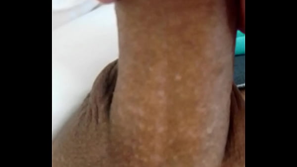 Slowly stroking my uncircumcised cock, closeup....
