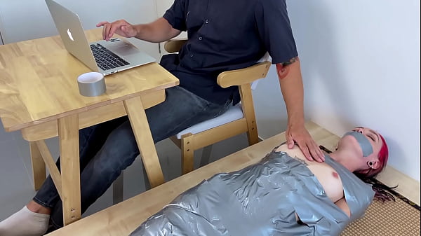 I wrapped her whole body in ducttape