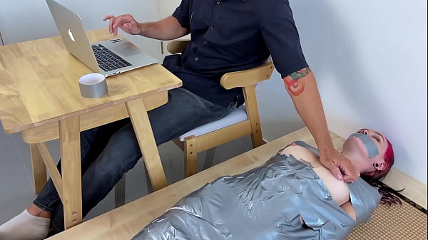 I wrapped her whole body in ducttape