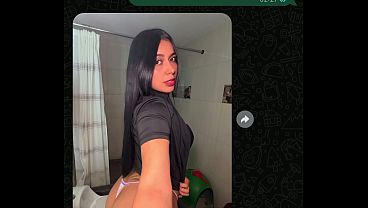 My hot ex-girlfriend sent me nudes and we ended up having hard sex in front of the mirror.