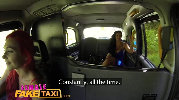 Female Fake Taxi Lesbian cab driver finger fucks tv babe in forest