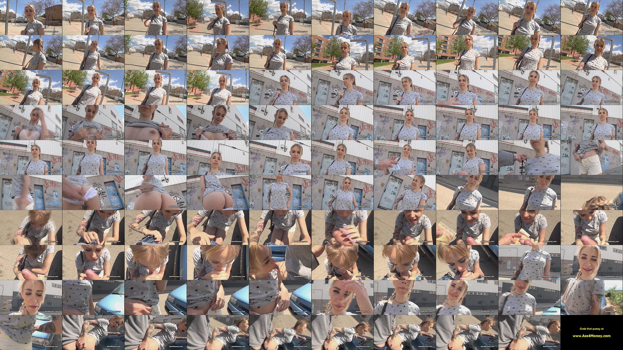 Banging blonde teen on street 预览图