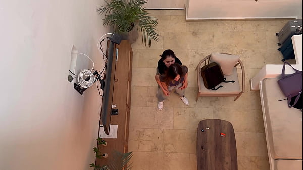 Two hot lesbians fucking on vacation
