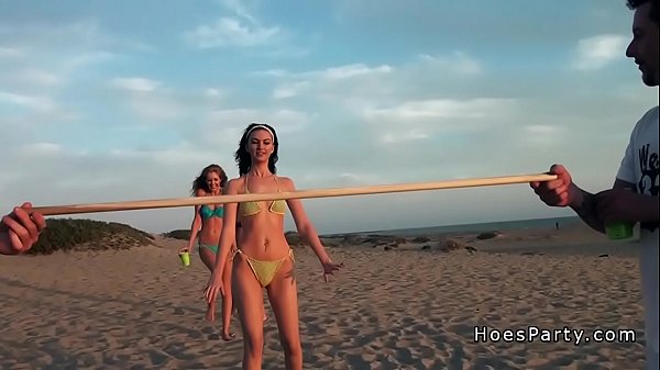 Trois Filles De La Plage À La Fête D'orgie
