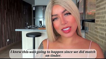 Tinder match ends in wild sex and cum on my tits - real amateur