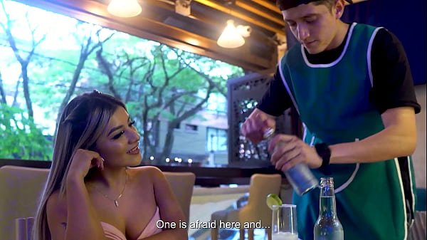 Hotel waiter agrees to go out with a client and her stepmother, and they end up having rough, wild sex.