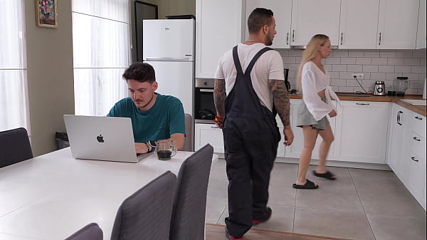 Download Video - Kitchen Pipe Repair Turns into Plumber Slamming Me Hard