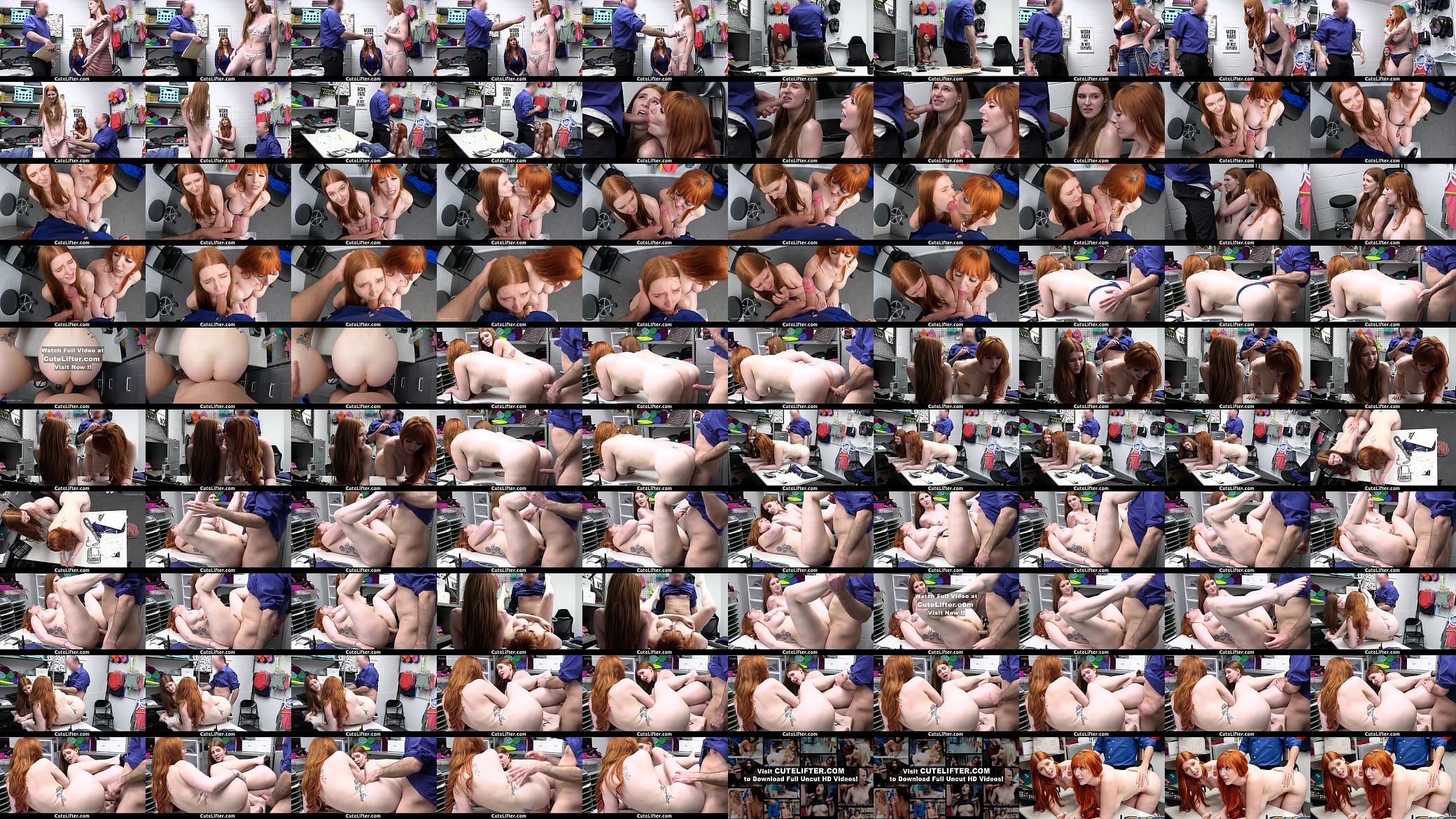 Two Redhead Teens Getting Punishment for Stealing from The Mall Premises - Cutelifter 预览图